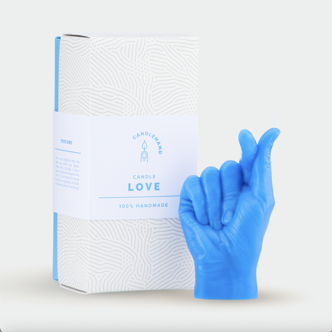 LOVE Candle Blue