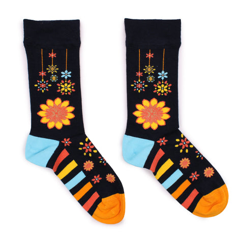 Hop Hare Bamboo Socks - Mandala Flowers