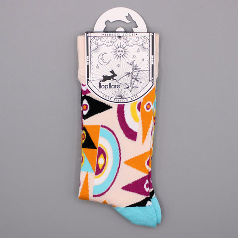Hop Hare Bamboo Socks - Psychedelic Evil Eye