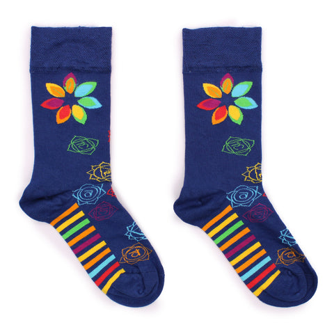 Hop Hare Bamboo Socks - Rainbow Chakra