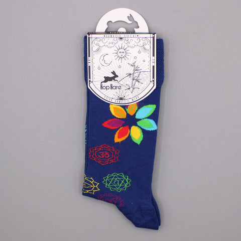 Hop Hare Bamboo Socks - Rainbow Chakra