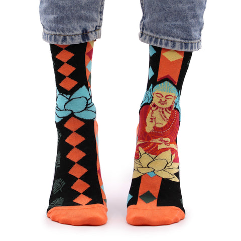 Hop Hare Bamboo Socks - Blue Buddha & Lotus