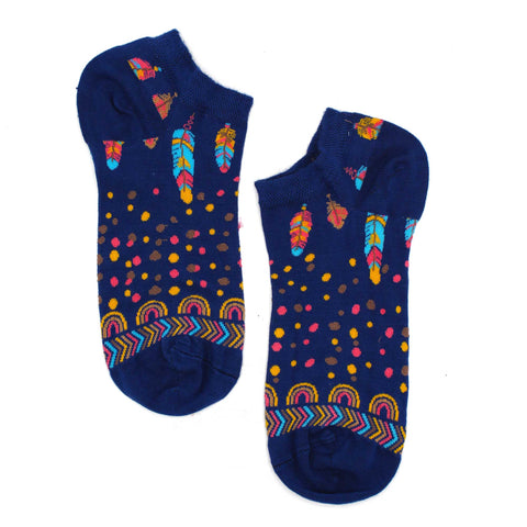Hop Hare Bamboo Socks Low - Indian Feathers