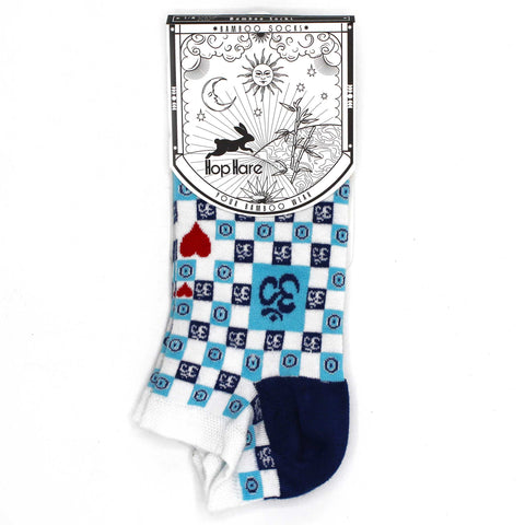 Hop Hare Bamboo Socks Low - Om and Evil Eye