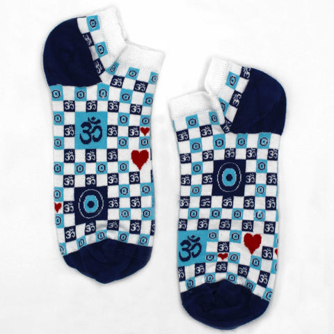Hop Hare Bamboo Socks Low - Om and Evil Eye
