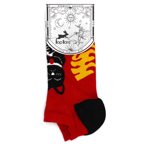 Hop Hare Bamboo Socks Low - Lucky Cat
