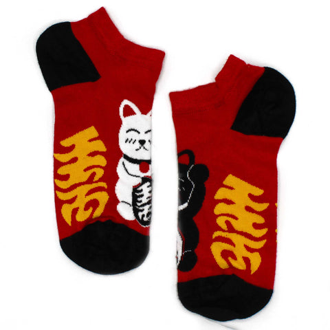 Hop Hare Bamboo Socks Low - Lucky Cat
