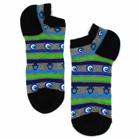 Hop Hare Bamboo Socks Low - Evil Eye & Hamsa