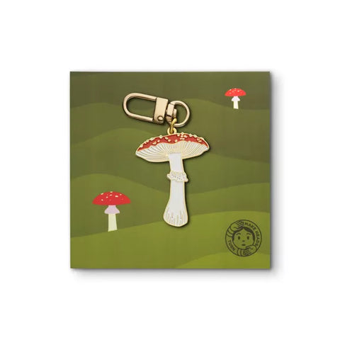 Enamel Carabiner Keychain "Fly Agaric"