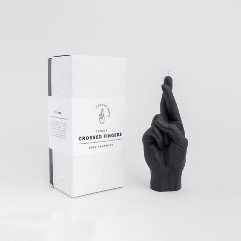Crossed Fingers Candle Black