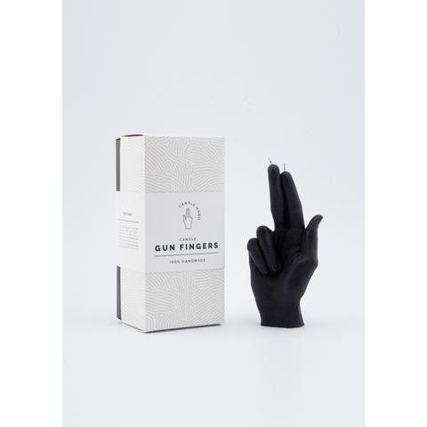 Gun Fingers Candle Black