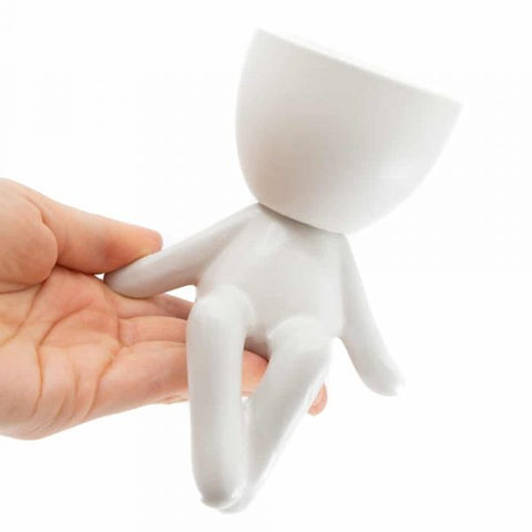 Flowerpot Guy Sitting White