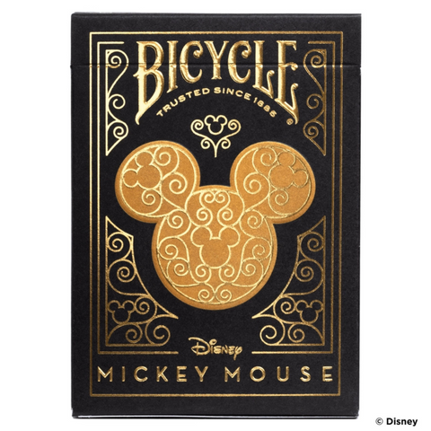 Bicycle Disney Mickey Mouse Black and Gold Playing Cards