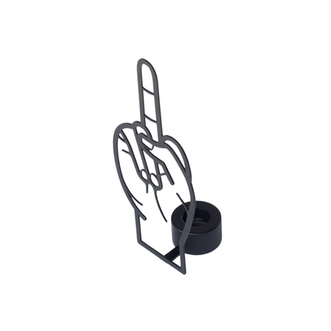 F*ck You Gesture Metal Candle Holder