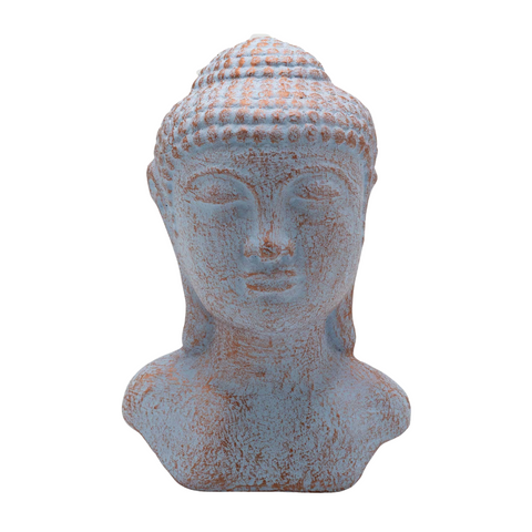 Tranquility Buddha Head - Blue Copper
