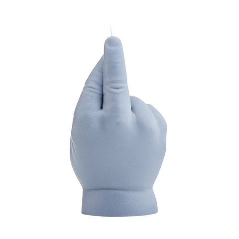 Baby CROSSED FINGERS CandleHand Grey
