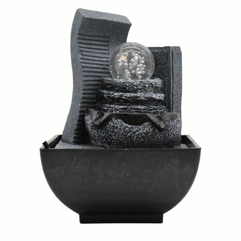 Tabletop Water Feature - 18cm - Cascading Rock Formation