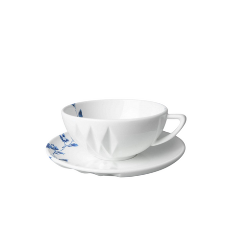 Blue Fold Cup and Saucer