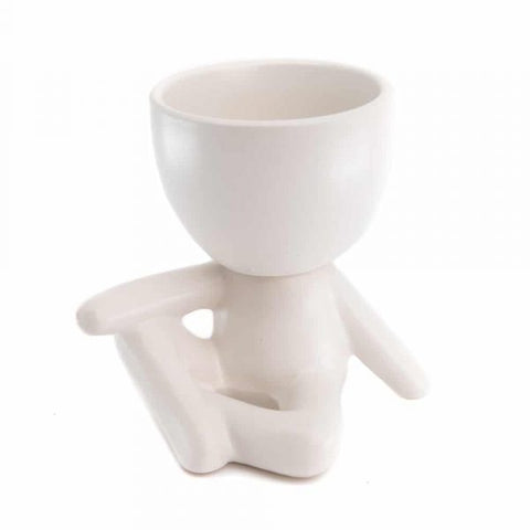 Flowerpot Guy Chilling White