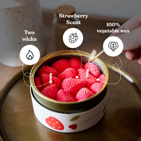 Ripe Strawberries Candle