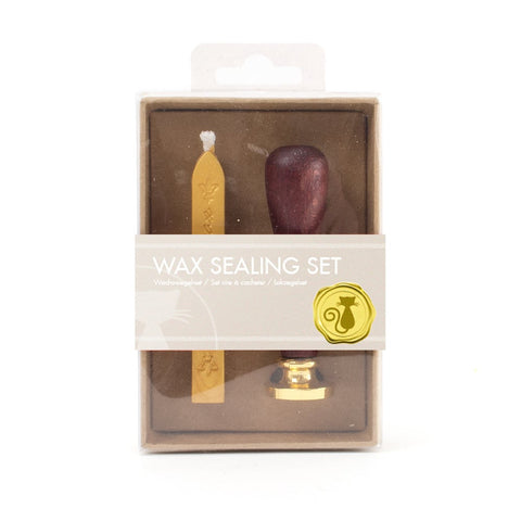 Wax sealing set, Cat stamp