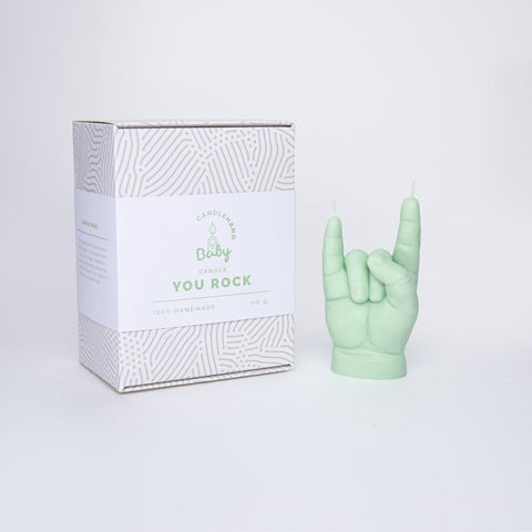 Baby YOU ROCK Candle Green