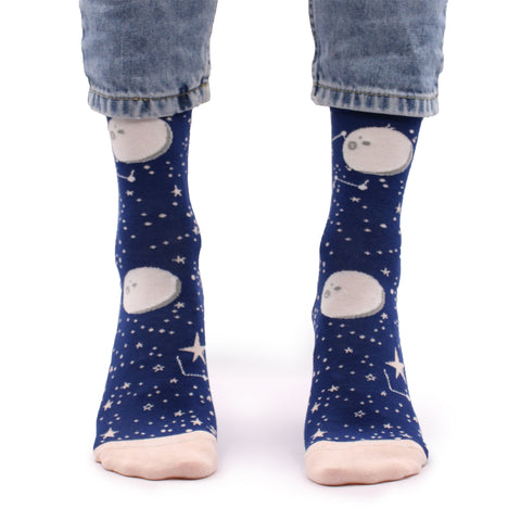 Hop Hare Bamboo Socks - Moon Walk