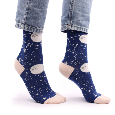 Hop Hare Bamboo Socks - Moon Walk