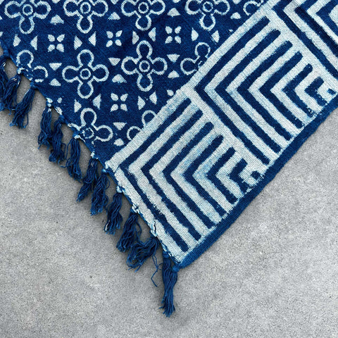 Handmade Indigo Throw - 170x120cm - Kasba Tiles