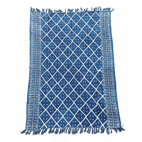 Handmade Indigo Throw - 170x120cm - Midnight Heerak