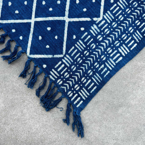 Handmade Indigo Throw - 170x120cm - Seedha Arrows