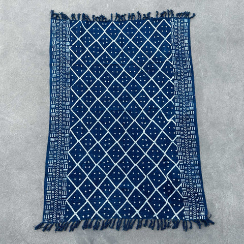 Handmade Indigo Throw - 170x120cm - Seedha Arrows