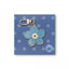 Enamel Carabiner Keychain "Forget-Me-Not Flower"