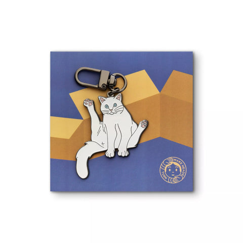 Enamel Carabiner Keychain "Sitting Cat"