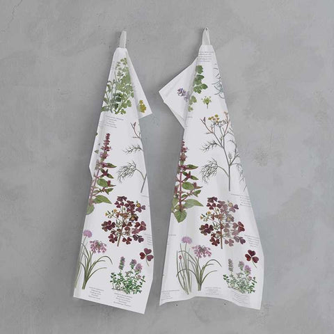 Organic tea towel - Herbs