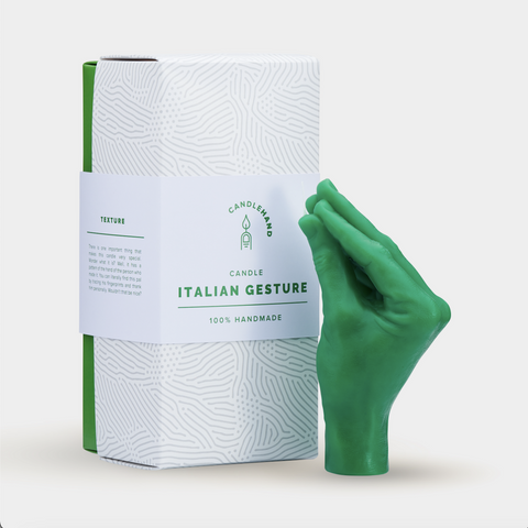 Italian Gesture Candle Green