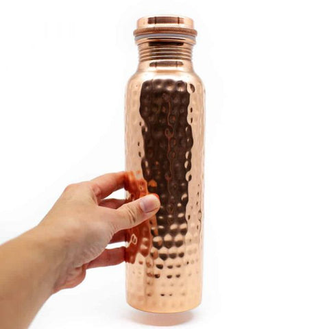 Spiru Copper Water Bottle Hammered – 900 ml