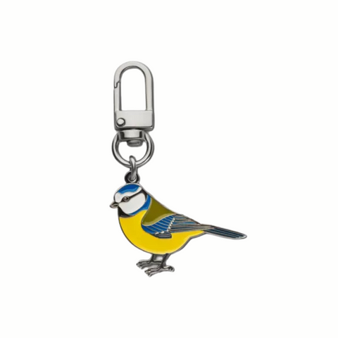 Enamel Carabiner Keychain "Blue Tit"