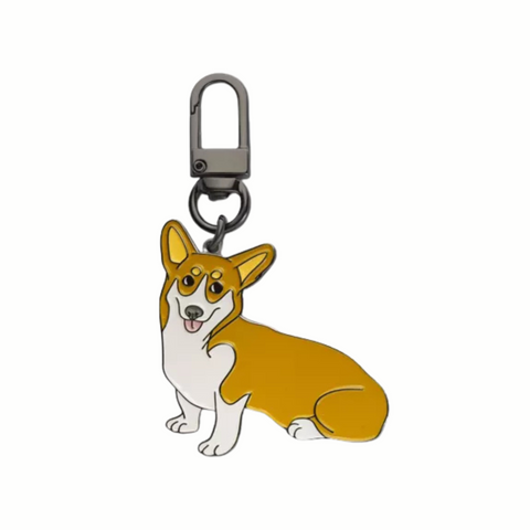 Enamel Carabiner Keychain "Queen's Corgi"