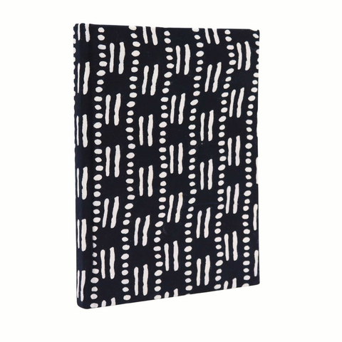 Cotton Bound Notebooks 20x15cm - 96 pages - Black Dots & Dashes