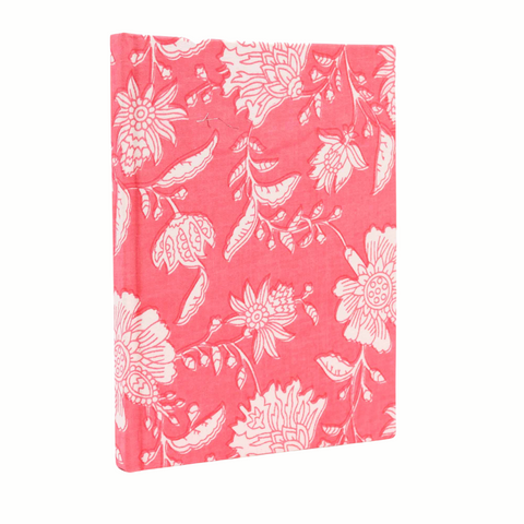 Cotton Bound Notebooks 20x15cm - 96 pages - Pink Floral