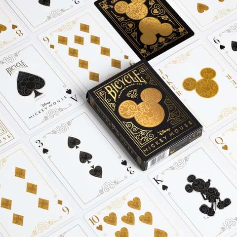 Bicycle Disney Mickey Mouse Black and Gold Playing Cards