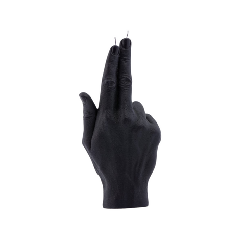 Gun Fingers Candle Black