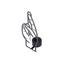 Crossed Fingers Gesture Metal Candle Holder