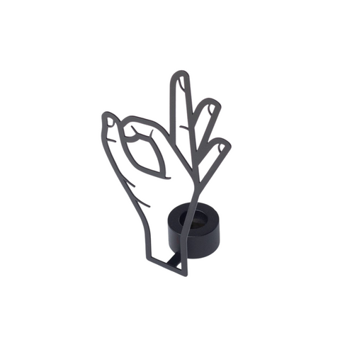 OK Gesture You Metal Candle Holder