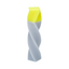 Geometrical pillar candle SPINS Spiral Grey - Yellow
