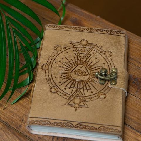 Handmade Leather Notebook All-Seeing Eye (17.5 x 13 cm)