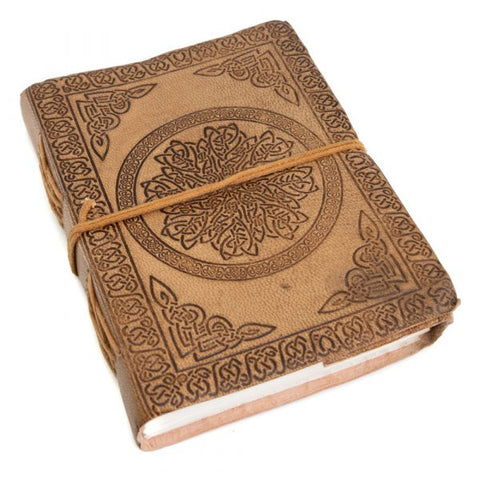 Handmade Mandala Leather Notebook (17.5 x 13 cm)