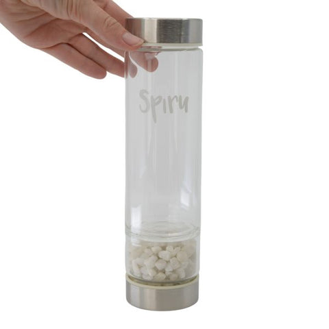 Spiru Gemstone Water Bottle Moonstone – 400 ml