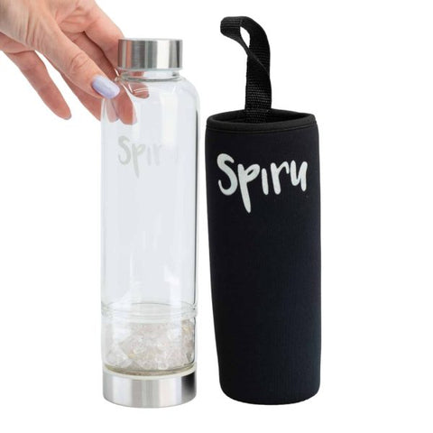 Spiru Gemstone Water Bottle Rock Crystal – 400 ml